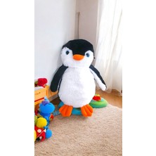Swilex Pingu Uyku Arkadasi ve Siyah Sevimli Penguen Pelus Oyuncak Yastık