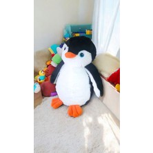 Swilex Pingu Uyku Arkadasi ve Siyah Sevimli Penguen Pelus Oyuncak Yastık