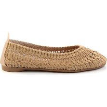 Bambi Camel Hasır Kadın Babet K01823124028