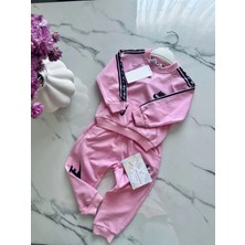 Baby Marka Nke Desen Bisiklet Yaka Ikili Takım Unisex 1-5 Yaş