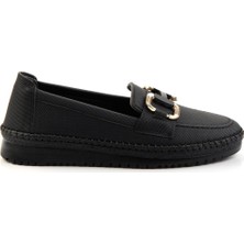 Bambi Siyah  Kadın Loafer Ayakkabı K01536194009