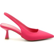 Bambi Fuşya Kumaş  Kadın Klasik Topuklu Ayakkabı K01231481404