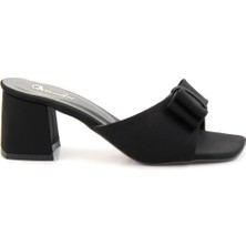 Bambi Siyah Kumaş  Kadın Terlik K04233002004