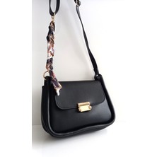 Moda Kadın Bej Fular Detaylı Uzun Çapraz Askılı Çanta