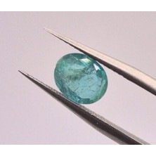 1.22 Ct 8.1x6.6 mm Oval Natural Green Emerald, Zambia