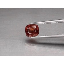 Aries 1.58 Ct 6.7x6.2 mm Cushion Natural Pinkish Orange Spinel, Myanmar