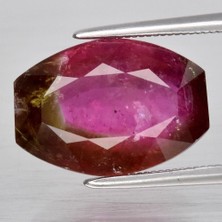 Aries 6.76 Ct Cushion Natural Unheated Watermelon Tourmaline Gemstone, Mozambique