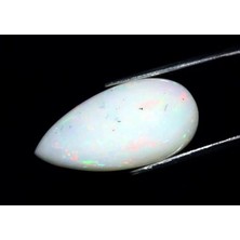 Aries 10.66 Ct 26.5x13.3 mm Pear Cab Natural Play-Of-Color Crystal Opal Gemstone
