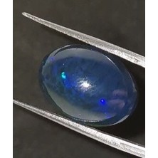 Aries 10.02 Ct 14.3x13.6 mm Oval Natural Ethiopian (Blue) Opal