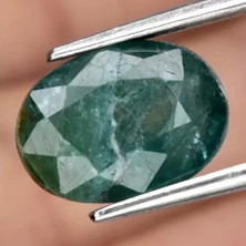 Aries World's Rarest Gem 2.98 Ct 10.5x7.5 mm Oval Natural Bluish Green Grandidierite