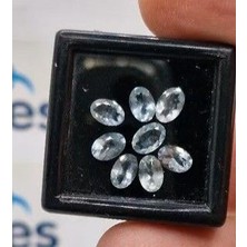 Aries 2.96 Ct 6x4 mm 8pcs Lot Oval Natural Aquamarine