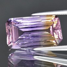 Aries 5.30 Ct 14.5x8 mm Vs Octagon Natural Untreated Yellow & Purple Ametrine, Gemstone