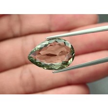 Aries 9.67 Ct 18.3x12.4 mm Vs Pear Natural Green Quartz, Brazil