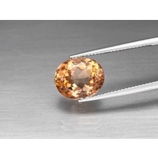 Aries 6.91 Ct 12x10 mm Vvs Oval Natural Champagne Topaz, Brazil