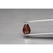 Aries 1.36 Ct 8x5.2 mm Pear Purplish Orange Sapphire Unheated Mozambique