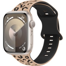 Nextron Watch 42-44-45-46-49MM Uyumlu Leopar Desenli Yüksek Kaliteli Leopar Silikon Kordon