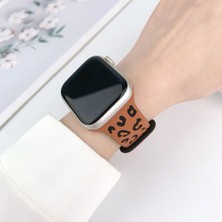 Nextron Watch 42-44-45-46-49MM Uyumlu Leopar Desenli Yüksek Kaliteli Leopar Silikon Kordon