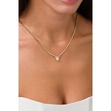 Sembol Gold Balık Sırtı Baget Kolye 14  Ayar45 cm