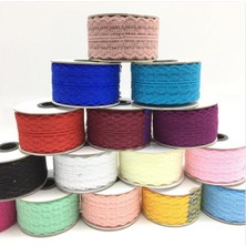 İpek Hobi Kırmızı Çift Sıra Güpürlü Dantel Şerit Kurdela 25 Metre 3 Adet