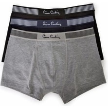 Pierre Cardin 360 Erkek Grı-Lacıvert-Sıyah Modal 3'lü Boxer