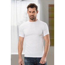 Anıt 1107 Beyaz 3 Adet Ribana O Yaka Kollu Erkek Fanila