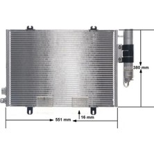 Wisco Klima Radyatörü  550X370X16 – 7700414103 Wisco - Renault Clio B 98> ve Sonrası Uyumlu