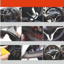 Renault Megane 4 Icon Araca Özel Direksiyon Kılıfı (Soft Nokta Karbon Krem Ip)