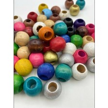 İpek Hobi 20 Mm Ahşap Renkli Boncuk   300 Gr