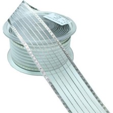 İpek Hobi Simli Şerit Şifon Kurdele Gümüş Renk 2,5cm X 25 M