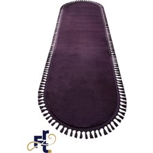 Frt Export tüylü Peluş Oval Örgü Saçaklı Peluş Yolluk Yumuşacık Yıkanabilir Antre Hol Koridor Halı