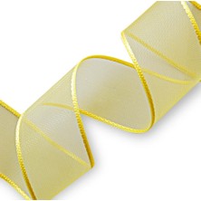 İpek Hobi Altın ( Gold)  Simli Hilton Şifon Kurdele 2,5cm X 25 M