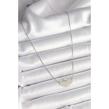 Winwin Store 316L Çelik Gümüş Renk Zincir Kuğu Model Kadın Kolye