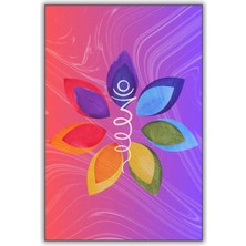 The Reef Design Unalome Sembollü Yoga Temalı Dijital Baskılı Kaymaz Yoga Halısı