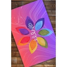 The Reef Design Unalome Sembollü Yoga Temalı Dijital Baskılı Kaymaz Yoga Halısı