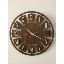 Katremia Store Ahşap Dekoratif Duvar Saati 33  cm  (3mm Mdf-Quartz Saat)