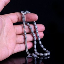 Takı925 Tamamı 925 Ayar Gümüş Arpa Kesim Tesbih