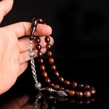 Takı925 925 Ayar Gümüş Püsküllü Ateş Kehribar Tesbih