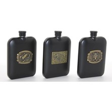 Paslanmaz Çelik Kabartmalı Tekli 6 Oz Matara ALK2666