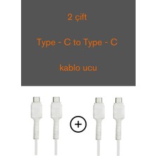 Cleo Cases Tarzını Yansıt 2 Çift Type-C To Type-C Uyumlu Şarj Kablo Ucu Koruyucu