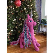 Lotushobievi Amigurumi Unicorn 40 cm Pembe
