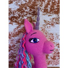Lotushobievi Amigurumi Unicorn 40 cm Pembe