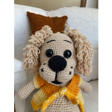 LotusHobiEvi Amigurumi Yelekli Şirin Köpüş 22CM Oyuncak