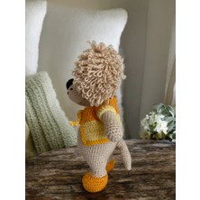 LotusHobiEvi Amigurumi Yelekli Şirin Köpüş 22CM Oyuncak