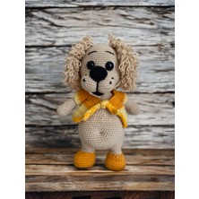 LotusHobiEvi Amigurumi Yelekli Şirin Köpüş 22CM Oyuncak