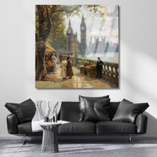Artarilion Eski Londra Kırılmaz Cam Tablo Salon Tablosu Klasik Tablo Modeli Kırılmaz Cam Ev Dekoru
