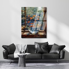 Artarilion Kırılmaz Cam Tablo Japon Balıkları Duvar Tablosu Hd Baskı Kırılmaz Cam Tablo