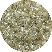 Royaleks Kesme Cam Boncuk 2mm - 60 Gram - Şeffaf Gümüş - BNC378