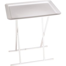 Adore Beyaz 52X66X32,5 cm Handy Mate Katlanabilir Tepsili Sehpa (HND-004-BB-1)