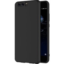 ESLIFETECH26 Aksesuar Huawei P10 Kauçuk Silikon Kılıf Siyah