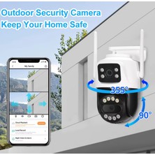 Ozmik CMR62 8mp 4K Ptz Wifi Kamera 8x Zoom 12MP Çift Ekran  Otomatik Izleme Cctv Gözetim Kamera